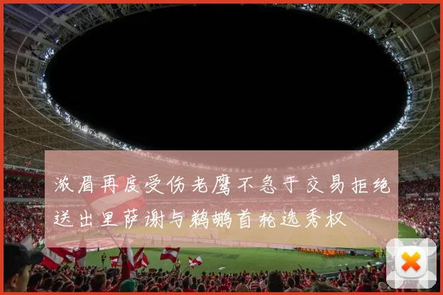 浓眉再度受伤老鹰不急于交易拒绝送出里萨谢与鹈鹕首轮选秀权